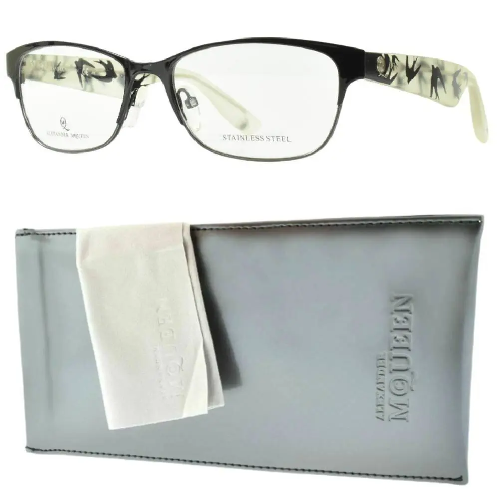 Alexander Mcqueen Mcq 0030 Women Full Rim Square Black Optical Frames by Alexander McQueen