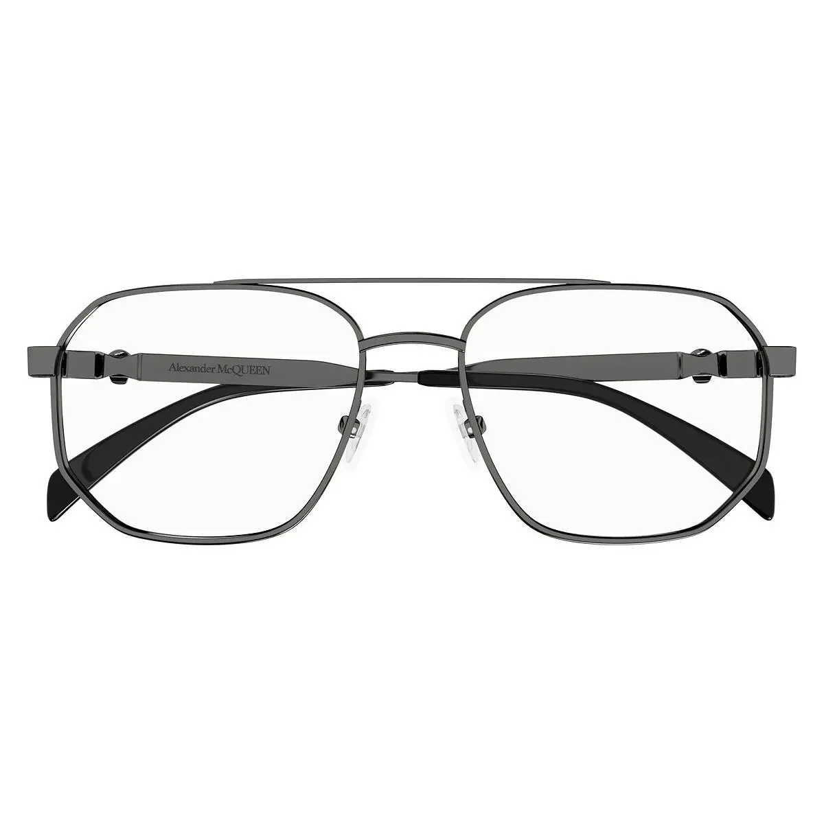 Alexander Mcqueen AM0459O Eyeglasses Men Gunmetal 57mm by Alexander McQueen