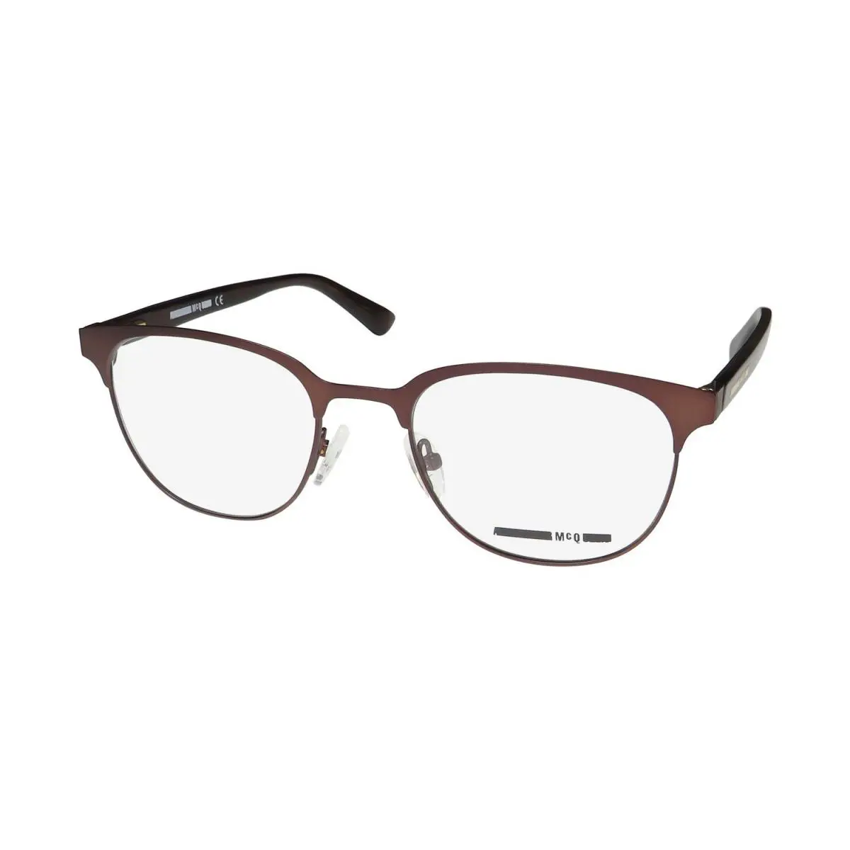 Alexander Mcqueen MQ0119OP Eyeglasses Browline Full-rim 002 Mens Brown Metal