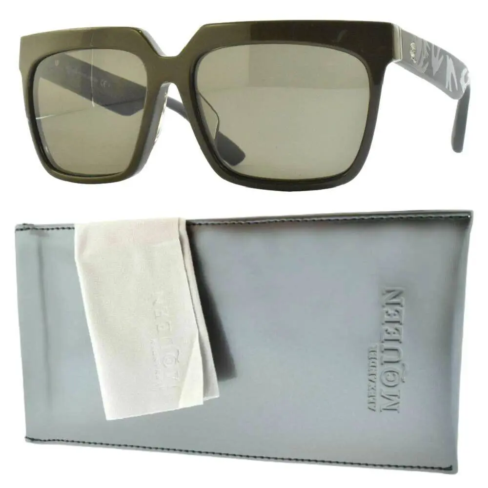 Alexander Mcqueen Mcq 0039/F/S Womens Full Rim Square Brown Black Sunglasses