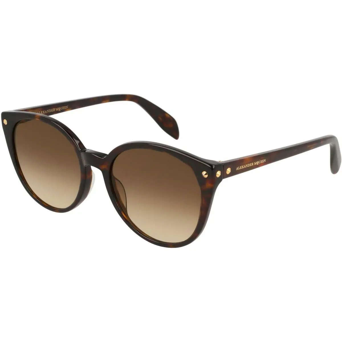 Alexander Mcqueen Edge AM 0130S Sunglasses 002 Havana by Alexander McQueen