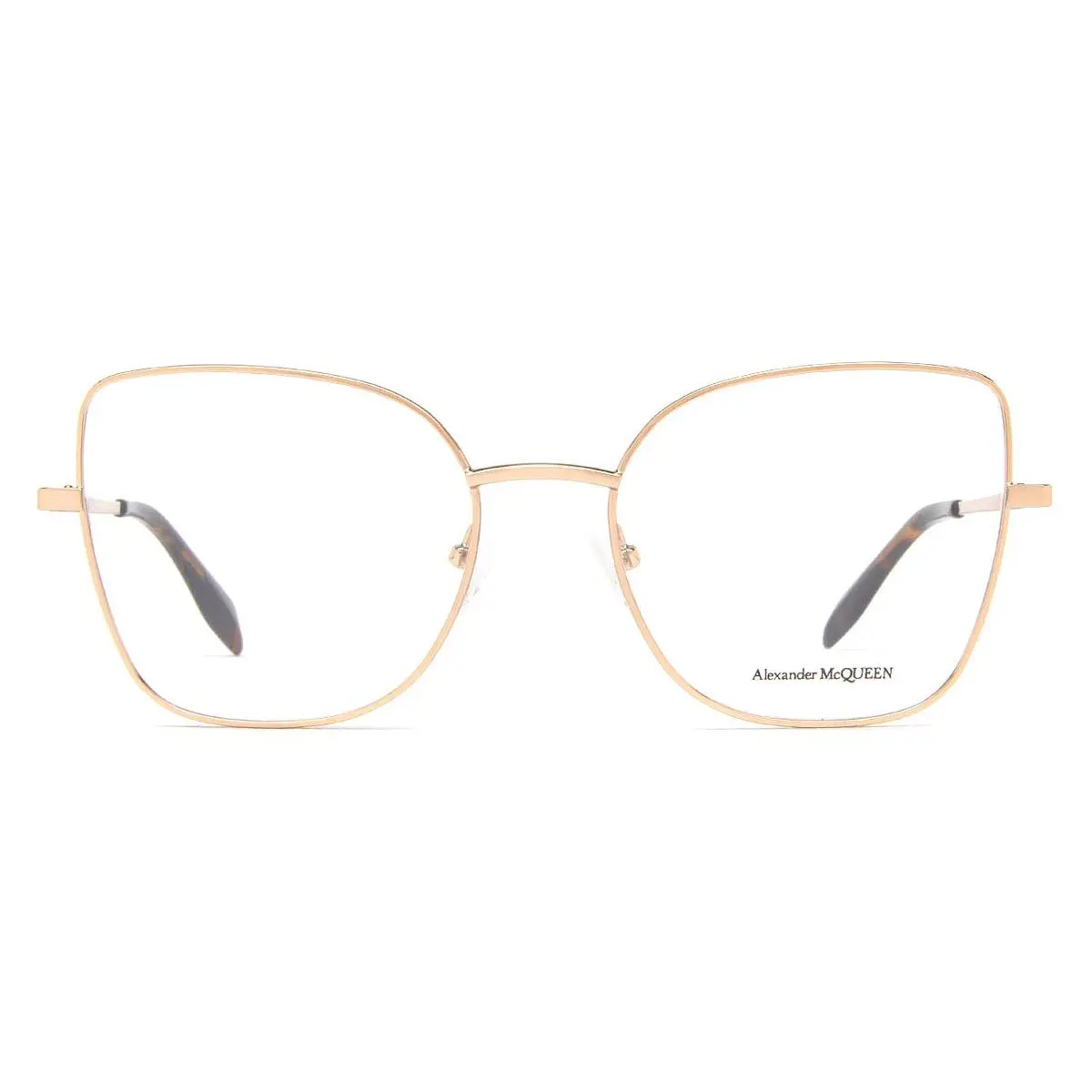 Alexander Mcqueen AM0416O Eyeglasses Women Gold Cat Eye 54mm by Alexander McQueen