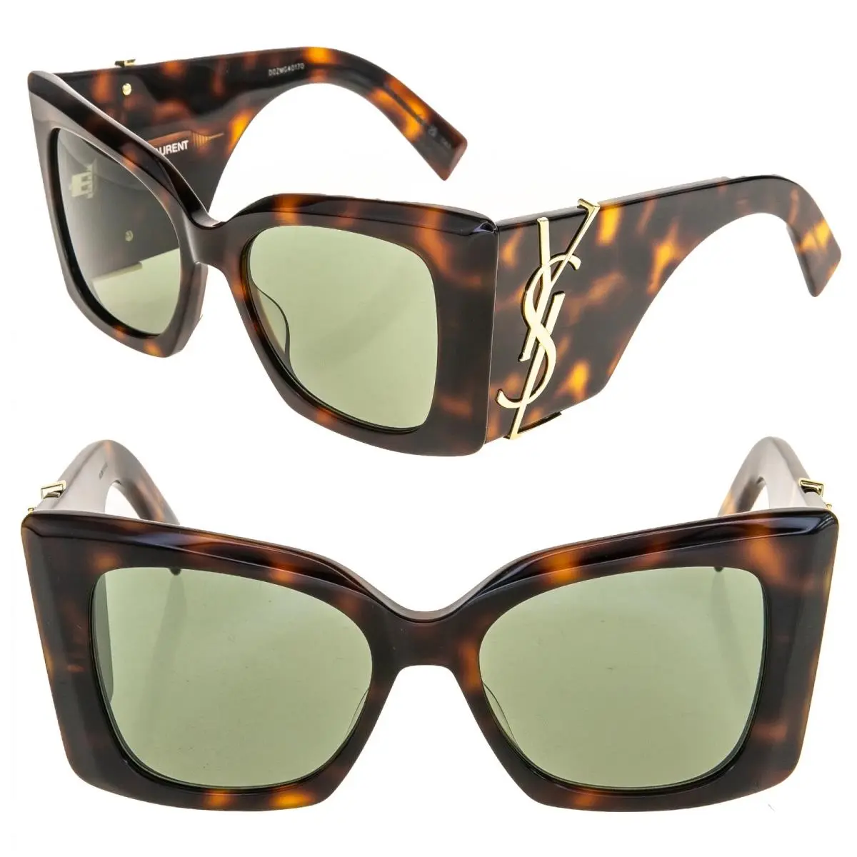 Saint Laurent Blaze Ysl SLM119 002 Brown Green Bold Cassandre Logo Sunglass 119 by Yves Saint Laurent