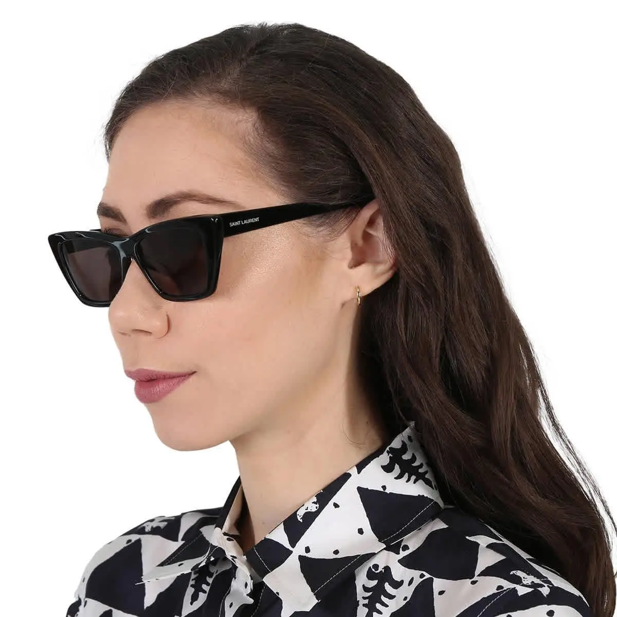 Saint Laurent Grey Cat Eye Ladies Sunglasses SL 276 Mica 001 53 SL 276 Mica 001 by Yves Saint Laurent