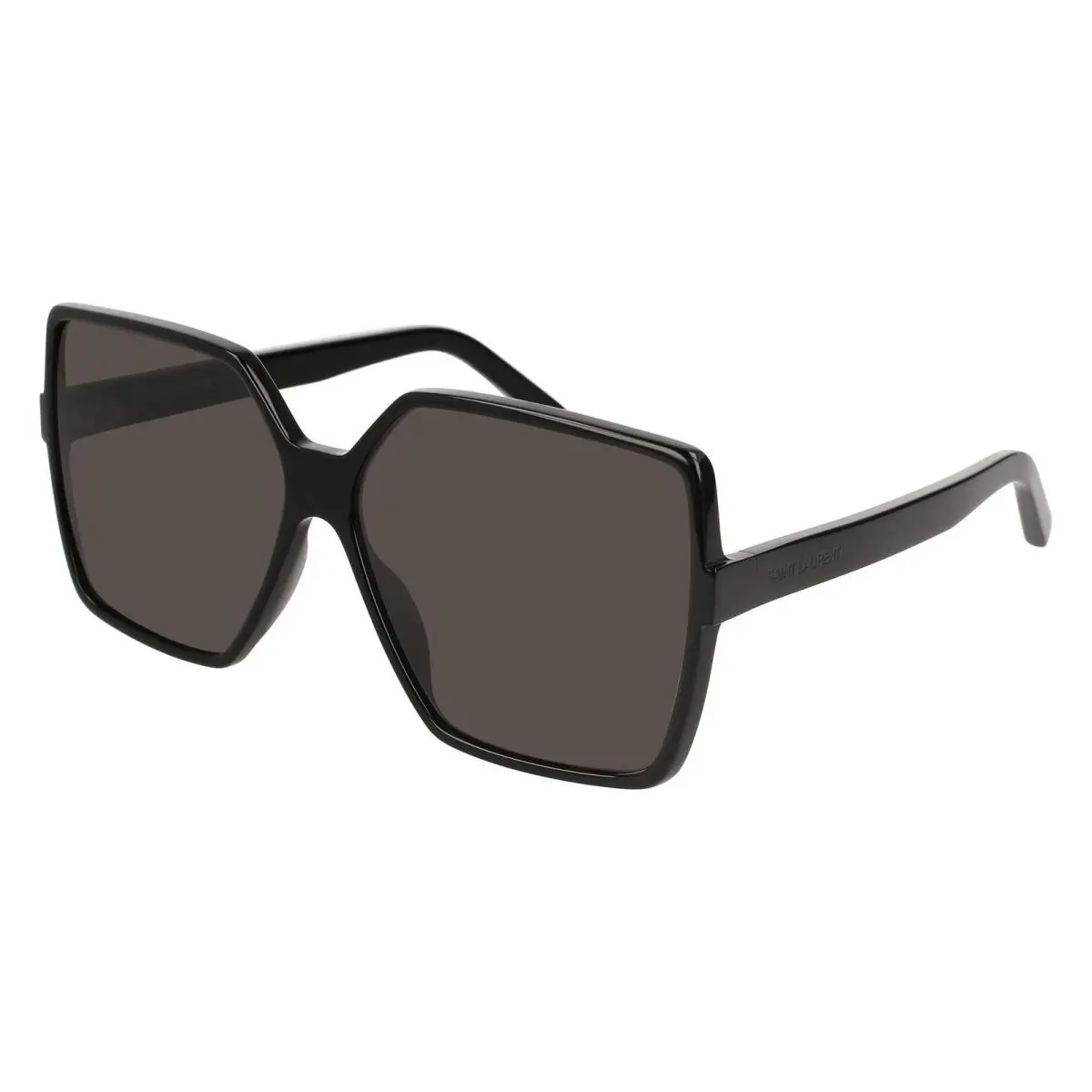 Saint Laurent Women`s SL 232 Betty Sunglasses Black/solid Grey One Size - Frame: Black