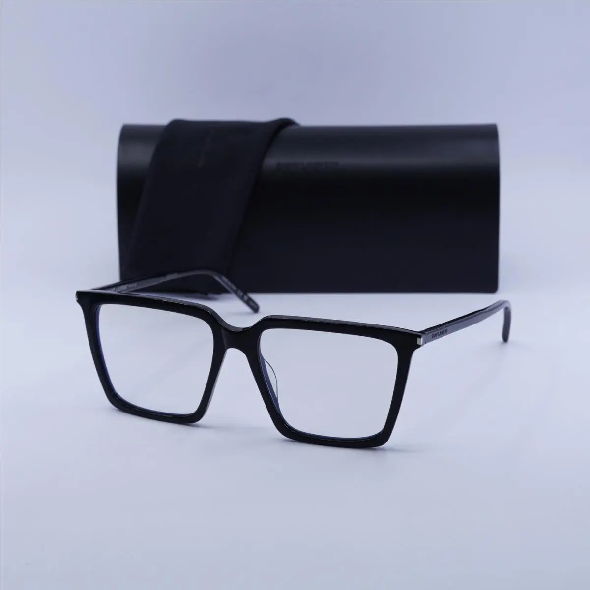 Saint Laurent SL474 006 Shiny Black/clear to Grey Photochromic with Blue by Yves Saint Laurent