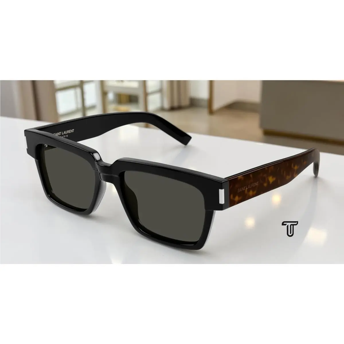 Saint Laurent SL 732 Vadim 002 Black Grey 54 mm Men`s Sunglasses