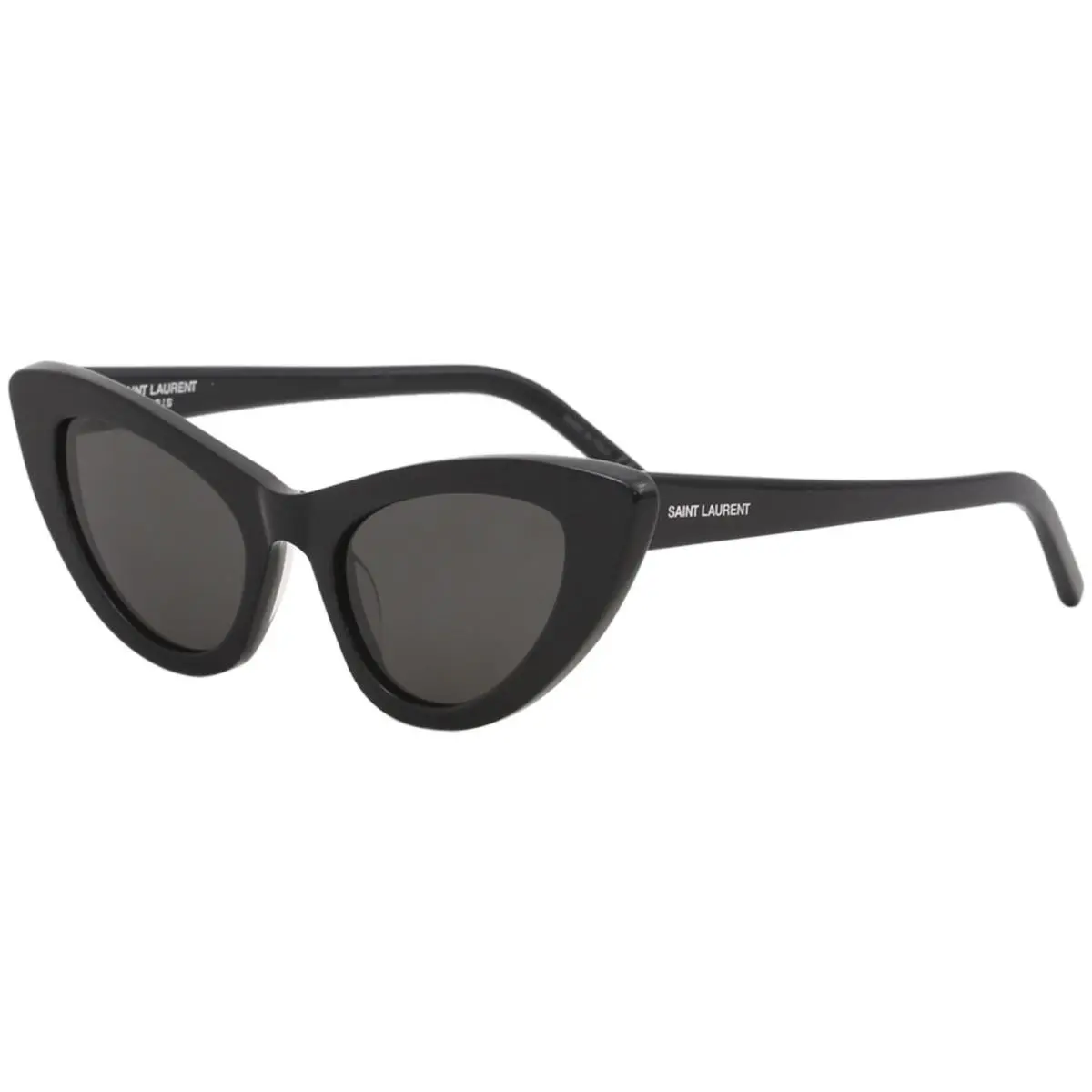 Saint Laurent Lily SL213 SL/213 001 Sunglasses Women`s Black/grey Lenses Cat Eye - Frame: Black, Lens: Gray