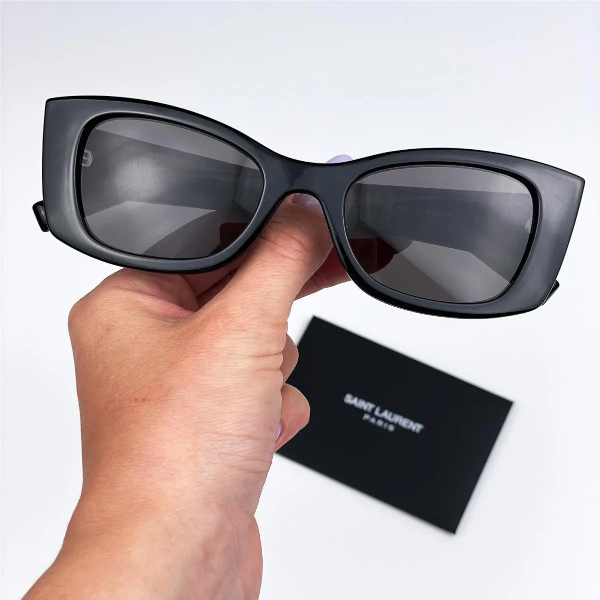 Saint Laurent Women Sunglasses Black Square SL593 001
