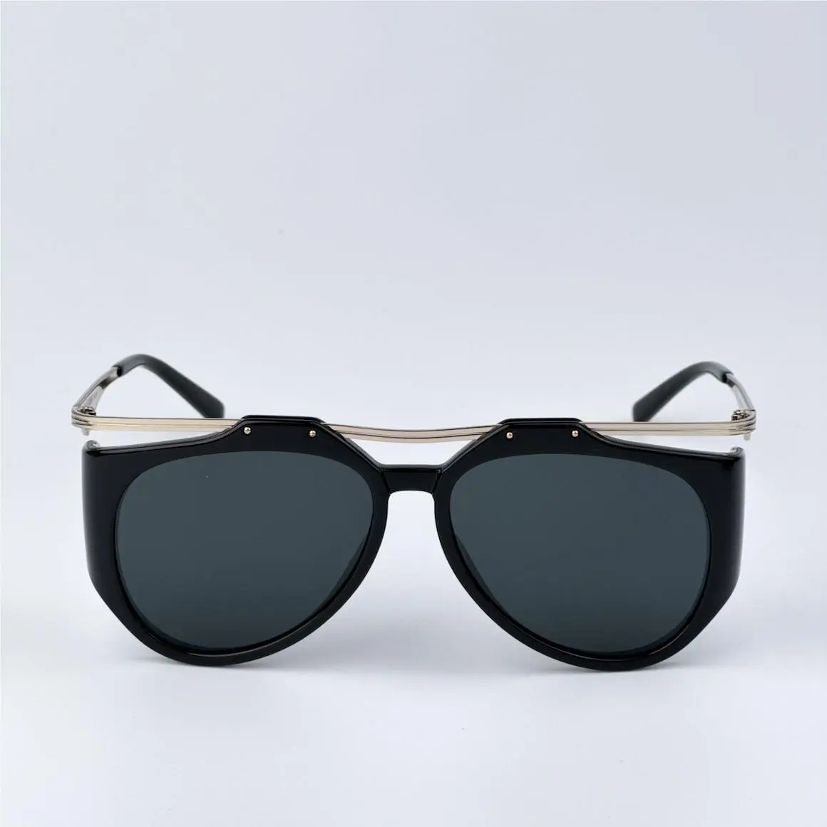 Saint Laurent Men Sunglasses Black Gold Grey Pilot SLM137 Amelia 001