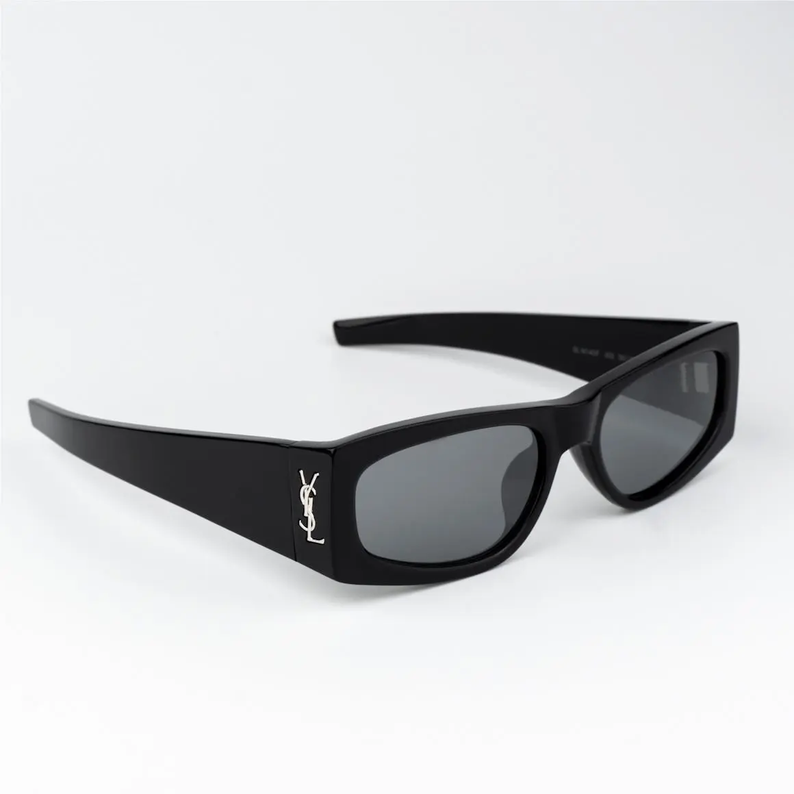 Saint Laurent Men Sunglasses Black Grey Silver Rectangle SLM140/F 002 by Yves Saint Laurent