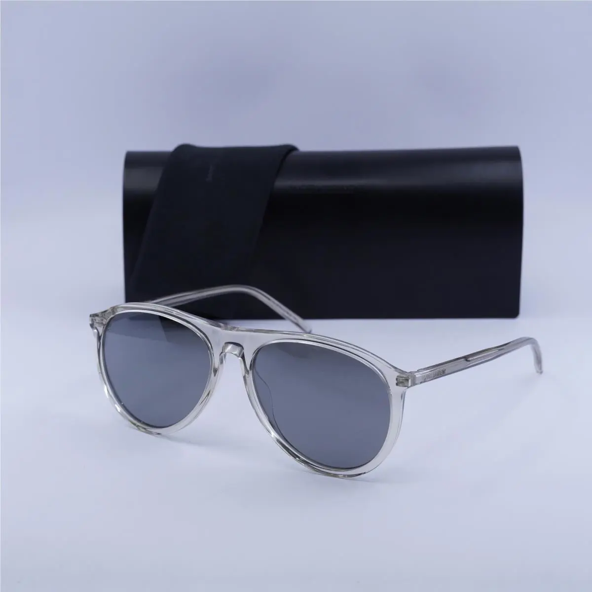 Saint Laurent SL667 003 Transparent Beige/grey 56-16-145 Sunglasses by Yves Saint Laurent