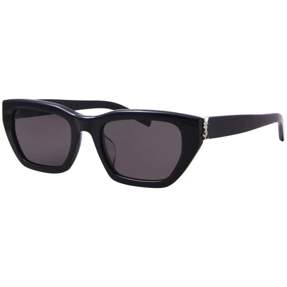 Saint Laurent SL-M127/F 001 Sunglasses Women`s Black/black Lenses Cat Eye 53mm