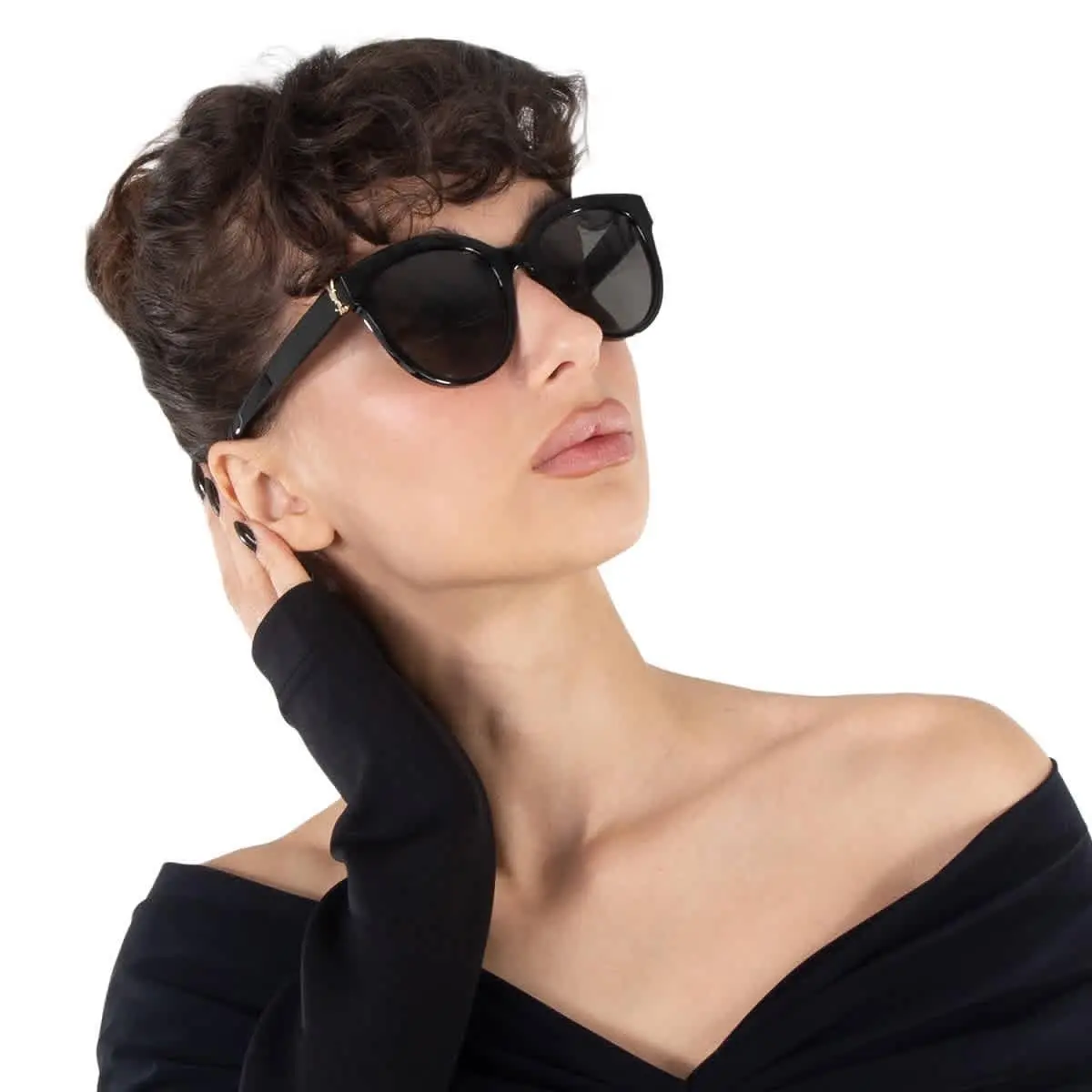 Saint Laurent Grey Round Ladies Sunglasses SL M29 003 52 SL M29 003 52 by Yves Saint Laurent