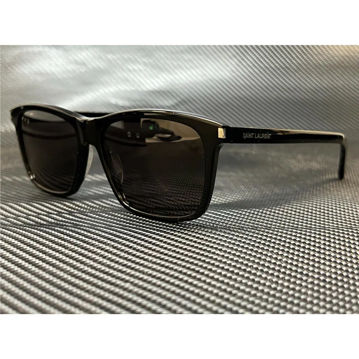 Saint Laurent SL 339 001 Black Rectangle Men`s 57 mm Sunglasses by Yves Saint Laurent