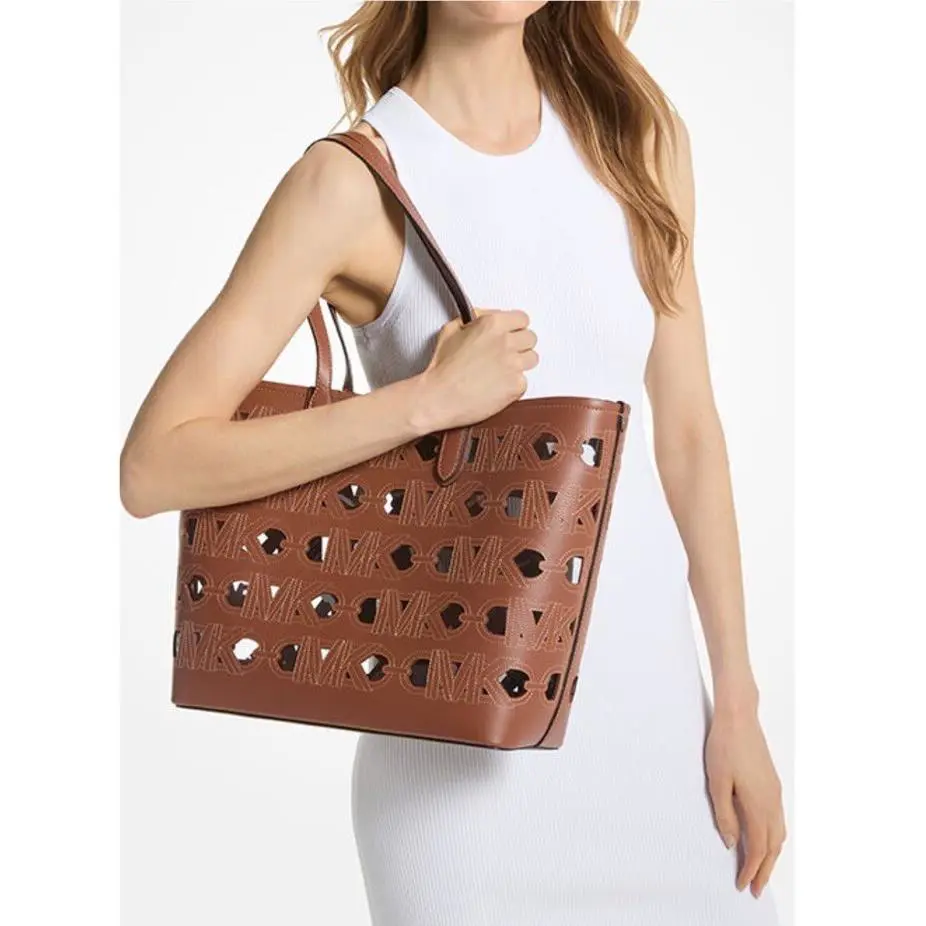 Michael Kors Eliza Large East West Open Tote Luggage Brown