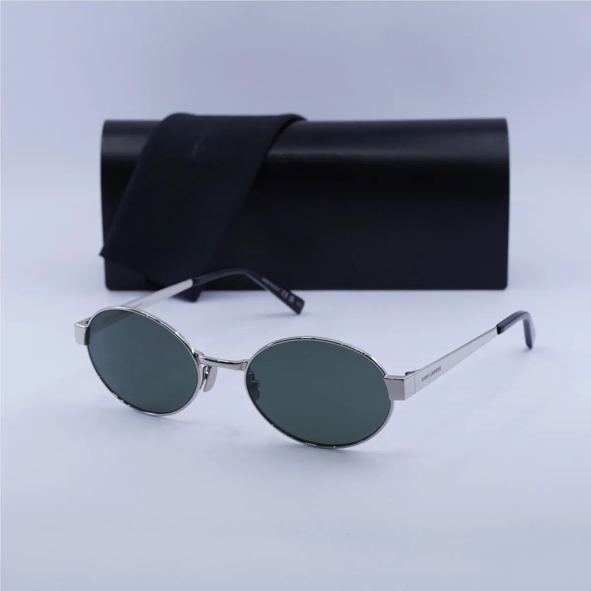 Saint Laurent SL692 002 Shiny Silver/grey 55-19-145 Sunglasses by Yves Saint Laurent