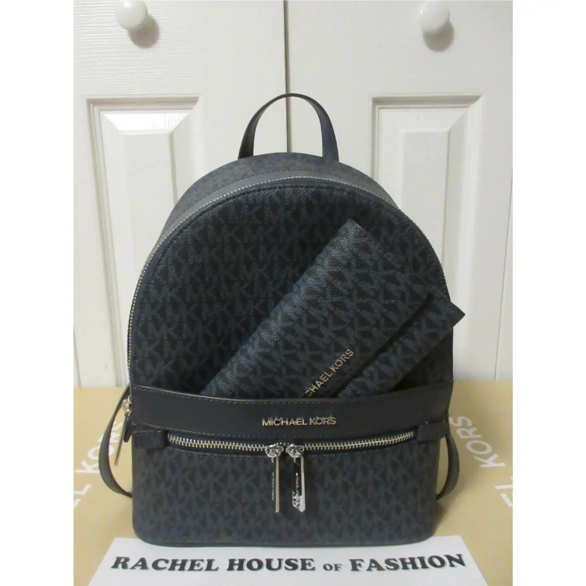 Michael Kors Kenly Medium Backpack Wallet Set Admiral 35T0SY9B6B
