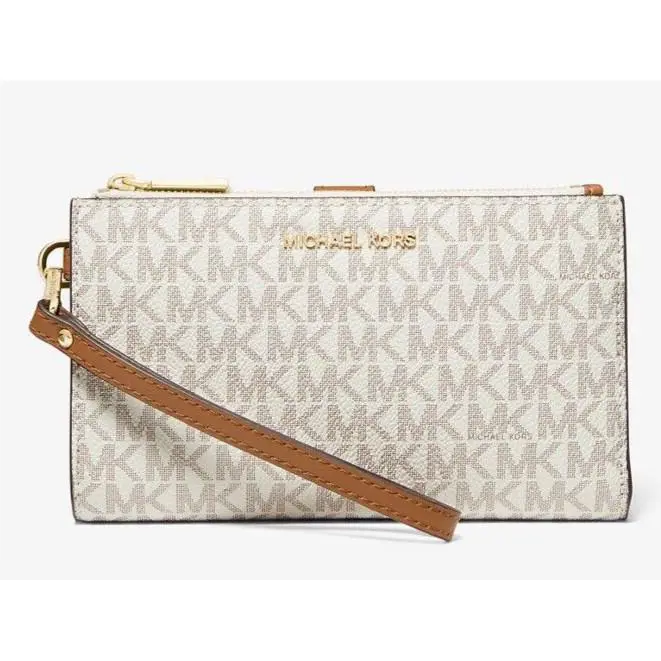 Michael Kors Jet Set Travel Signature Logo Smartphone Wallet Wristlet w/ Tag