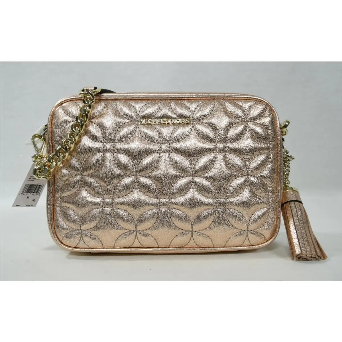 Michael Kors 32H8TF5M2K Leather Quilted Medium Camera / Shoulder Bag Light Rose