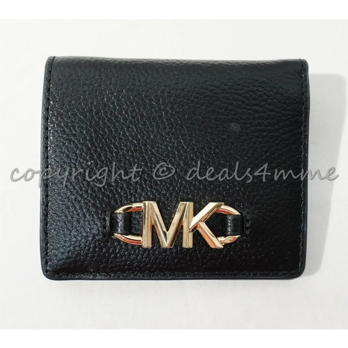 Michael Kors 32T1GZYF1L Izzy Small ID Billfold Leather Wallet in Black