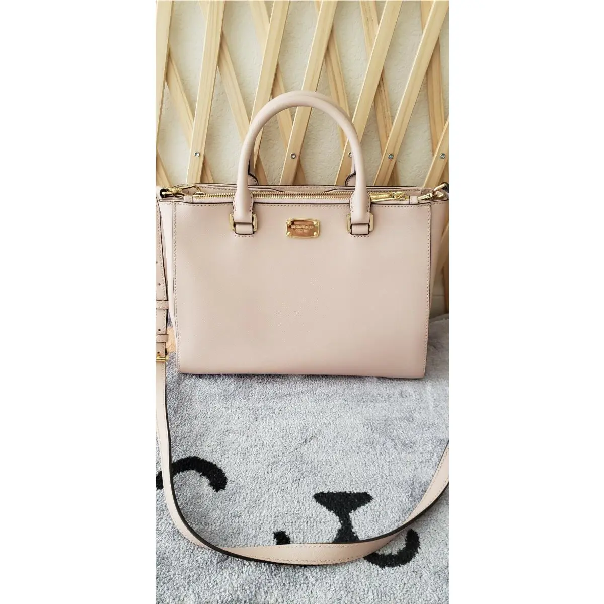 Michael Kors Satchel Bag Luggage Ballet Leather Kellen Medium Handbag 35S6GSOT2L