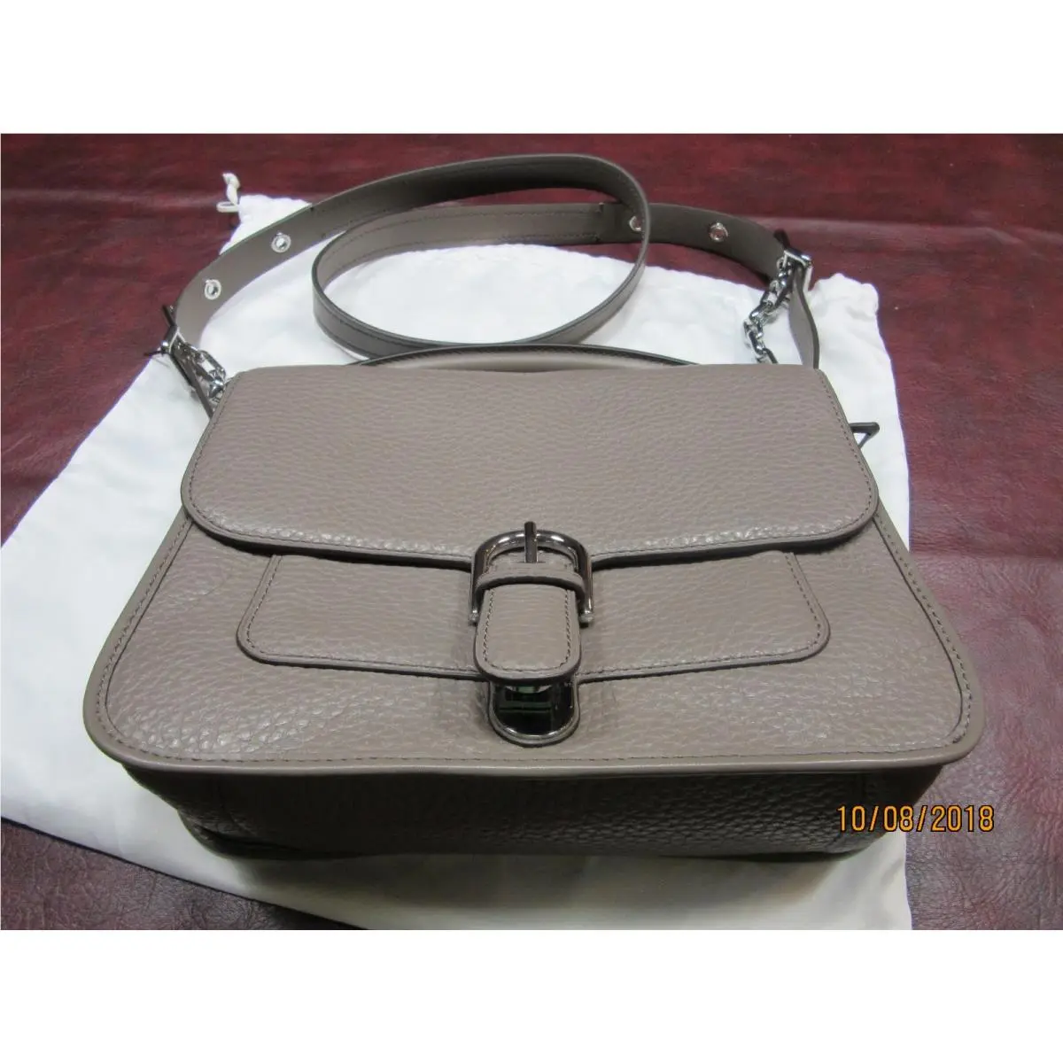 Michael Kors Cooper Large Leather School Satchel in Cinder