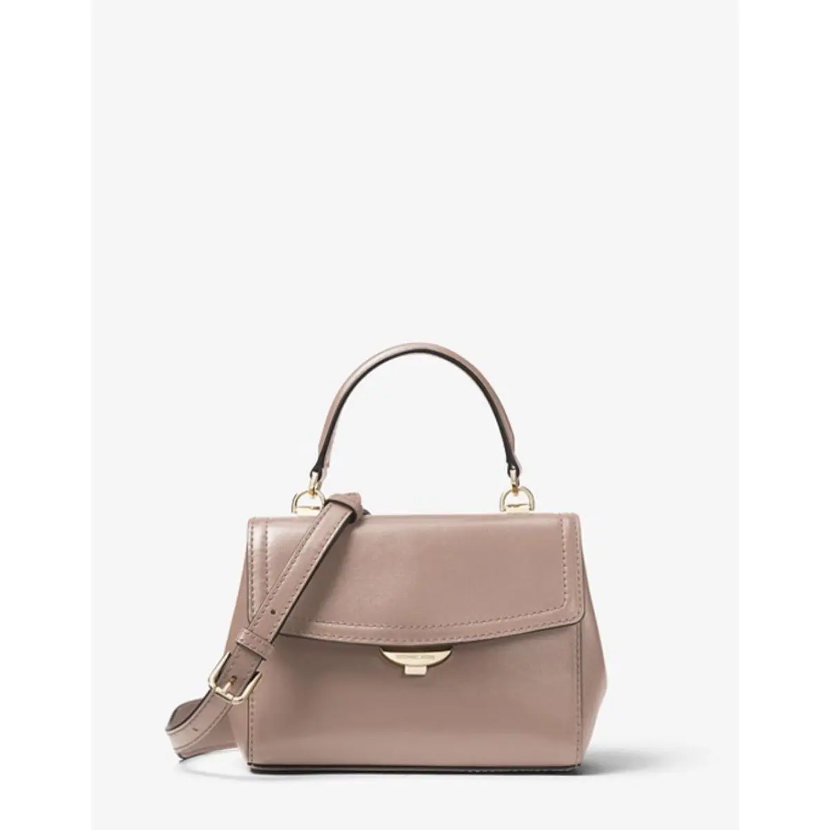 Michael Kors Extra Small Top Handle Leather Crossbody Bag Color Fawn Pink