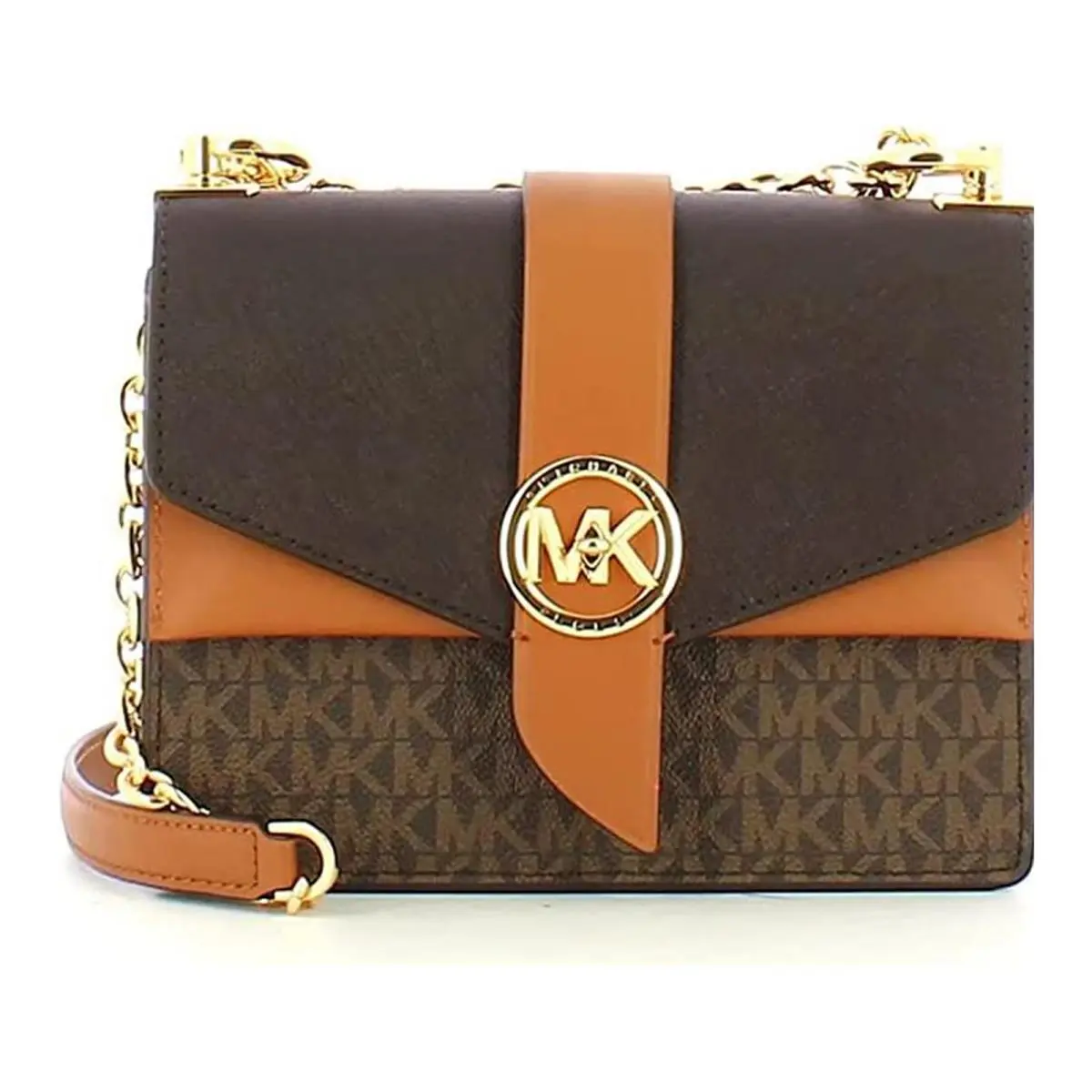 Michael Kors Ladies Greenwich Small Presbyopia Crossbody Bag - Brown/acorn