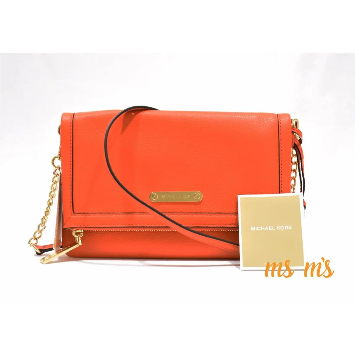 Michael Kors Mimosa Leather Purse Messenger Crossbody Bag