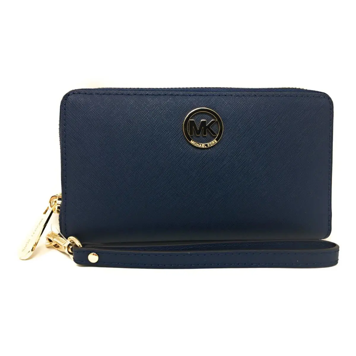 Michael Kors Fulton Large Flat Phone Case Wristlet - Navy Leather