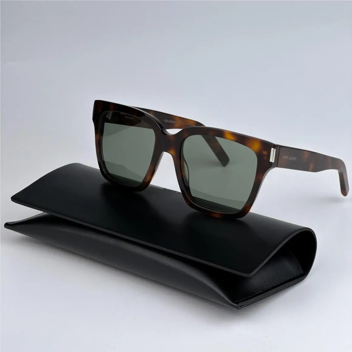 Saint Laurent Women Sunglasses Havana Green Square SL507 003 by Yves Saint Laurent