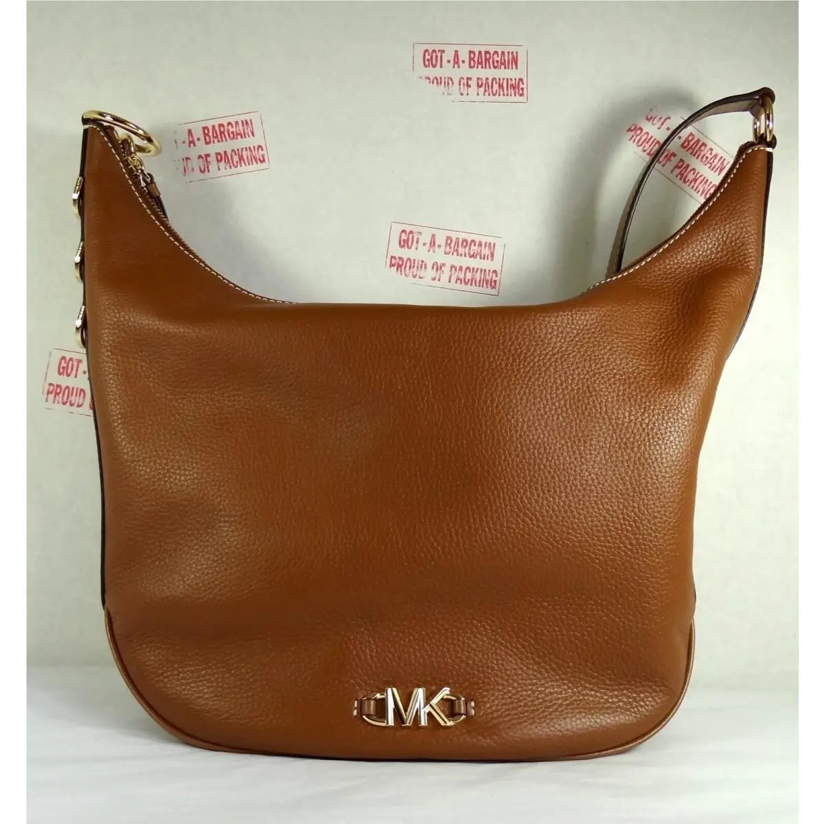 Michael Kors Izzy Large Luggage Pebbled Leather Shoulder Bag Wallet