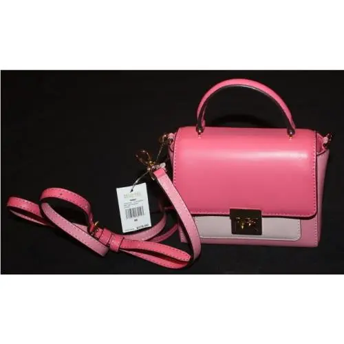 Michael Kors Pink Mindy Mini Purse Top Handle Crossbody - Leather