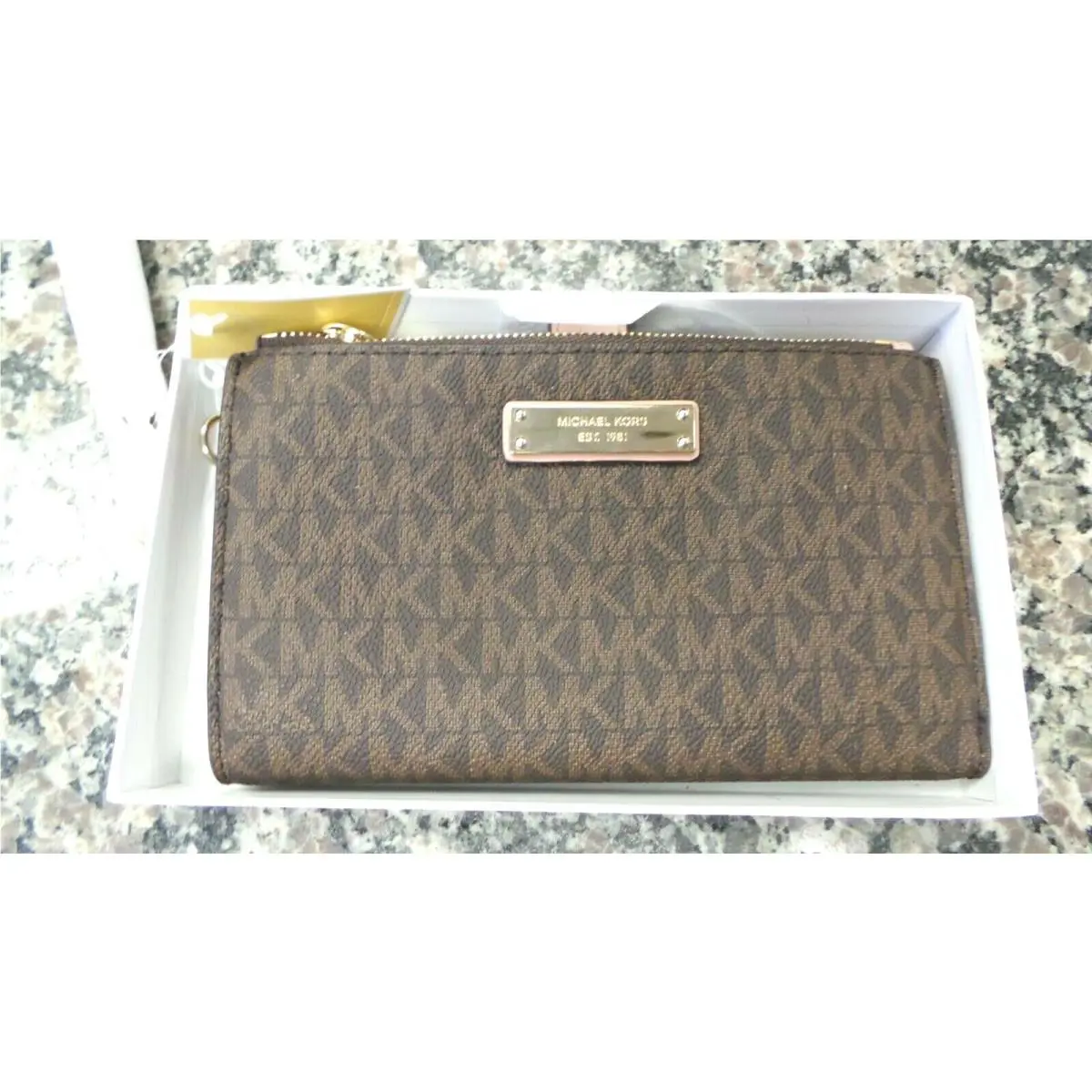 Michael Kors Wristlet Dblzp Wristlet Leather 115095-2 AR Loc. BY9N