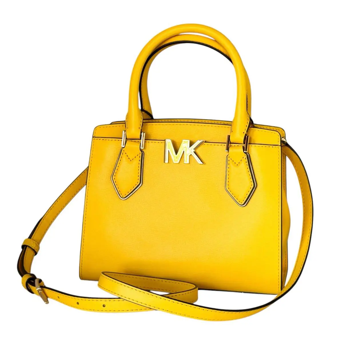 Michael Kors Mott Medium Satchel Shoulder Crossbody Bag Citrus