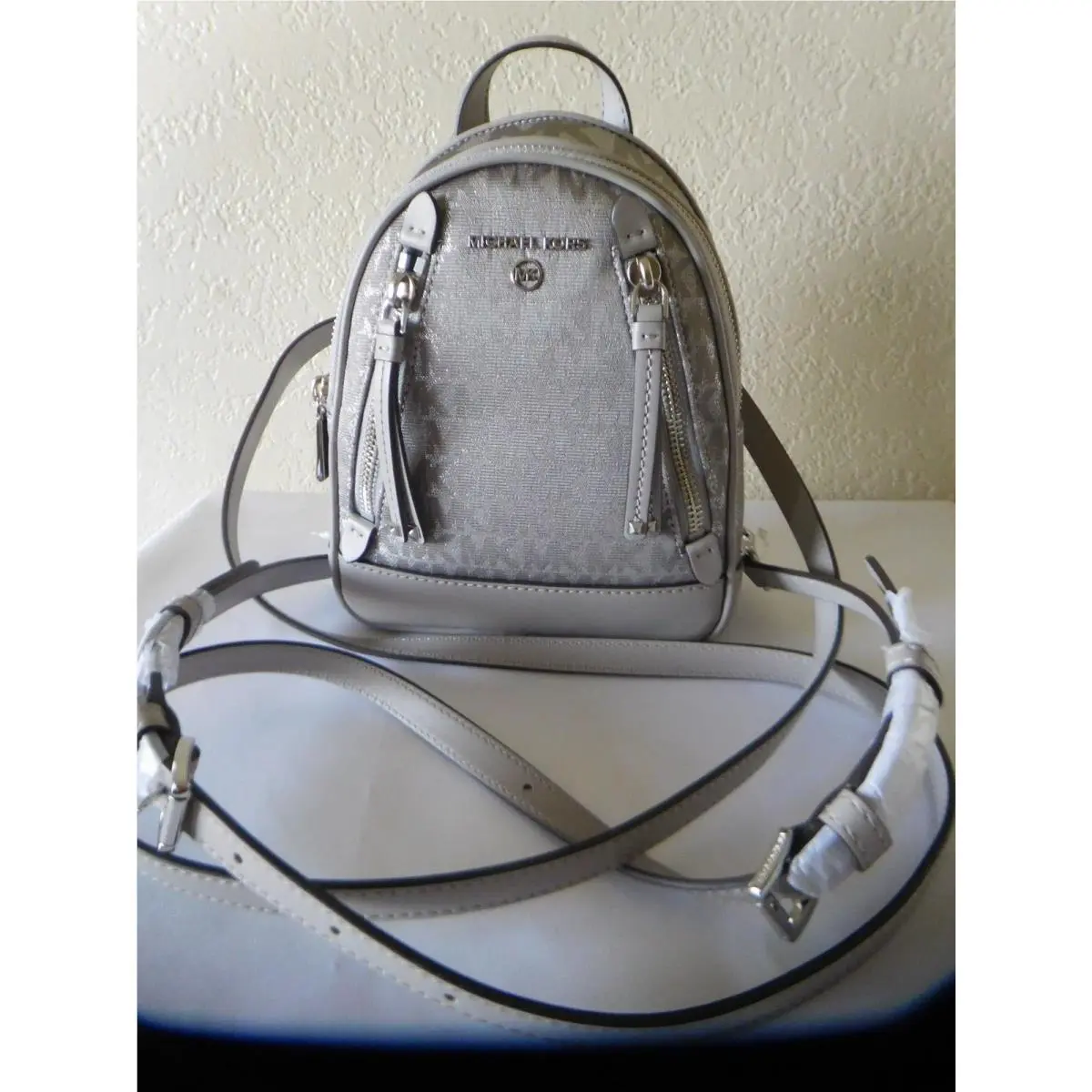 Michael Kors Brooklyn Extra Small Logo Convertible Messenger Backpack