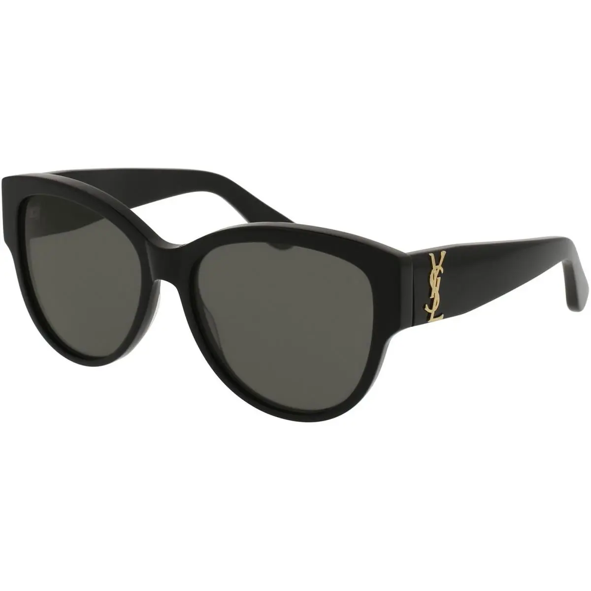 Saint Laurent SL M3 002 55mm Black Gold Ysl Oversized Sunglasses Italy
