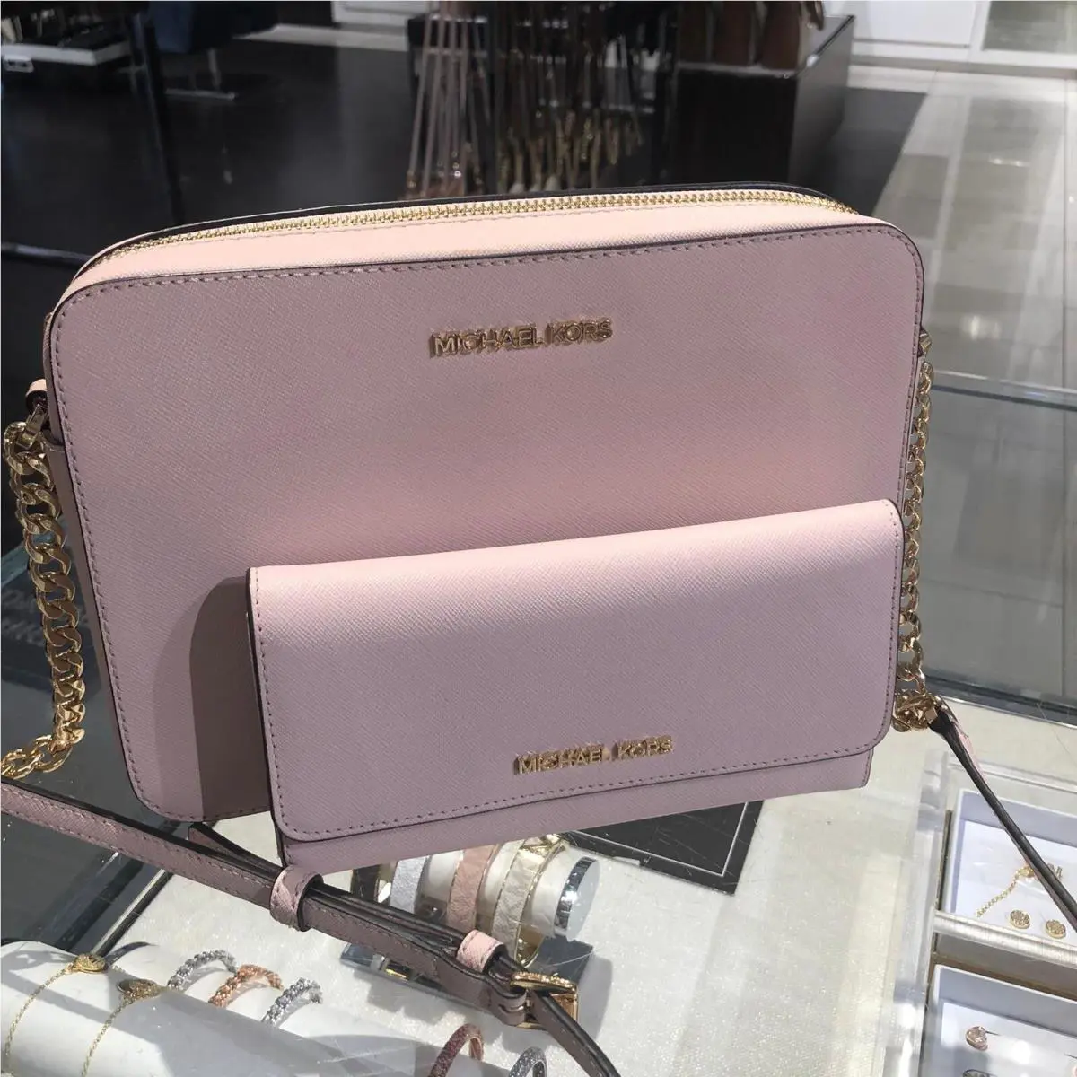 Michael Kors Women Lady Crossbody Messenger Leather Bag Handbag Purse+wallet