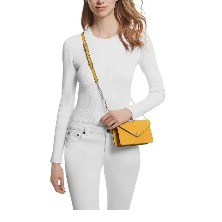 Michael Kors - Jet Set Travel - Small Flap Clutch Crossbody - Jasmine Yellow