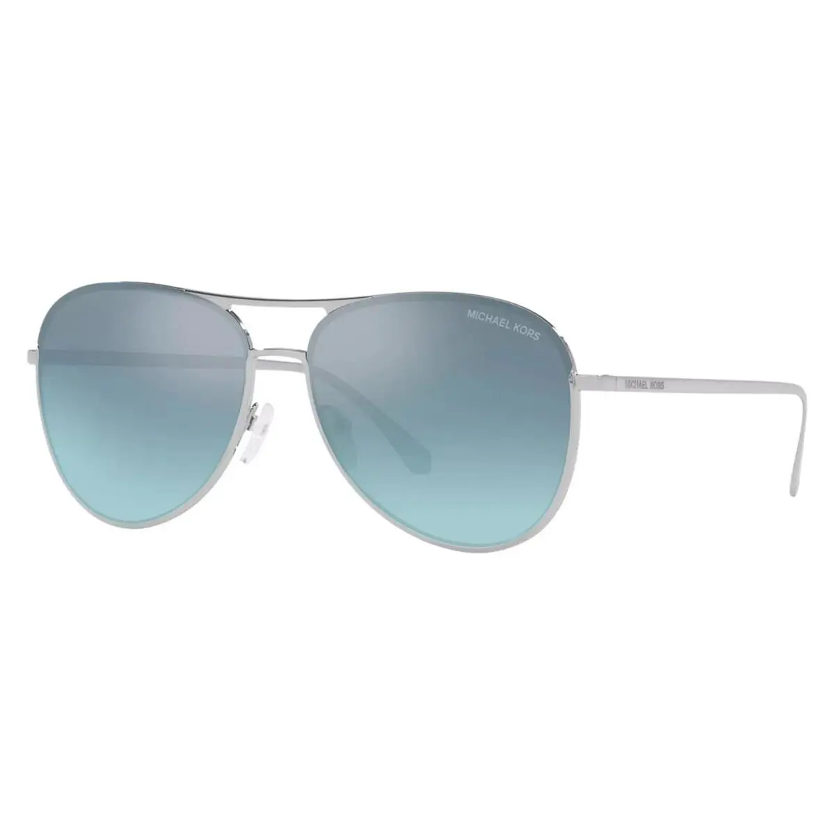 Michael Kors Kona Aviator Sunglasses MK1089-10197C-59 Silver Frame Grey Blue Len - Frame: Silver, Lens: Blue