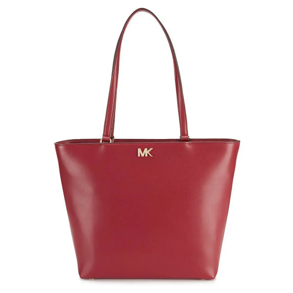 Michael Kors Mott Medium Leather Tote Soft Pink with Gold Tone Hardware