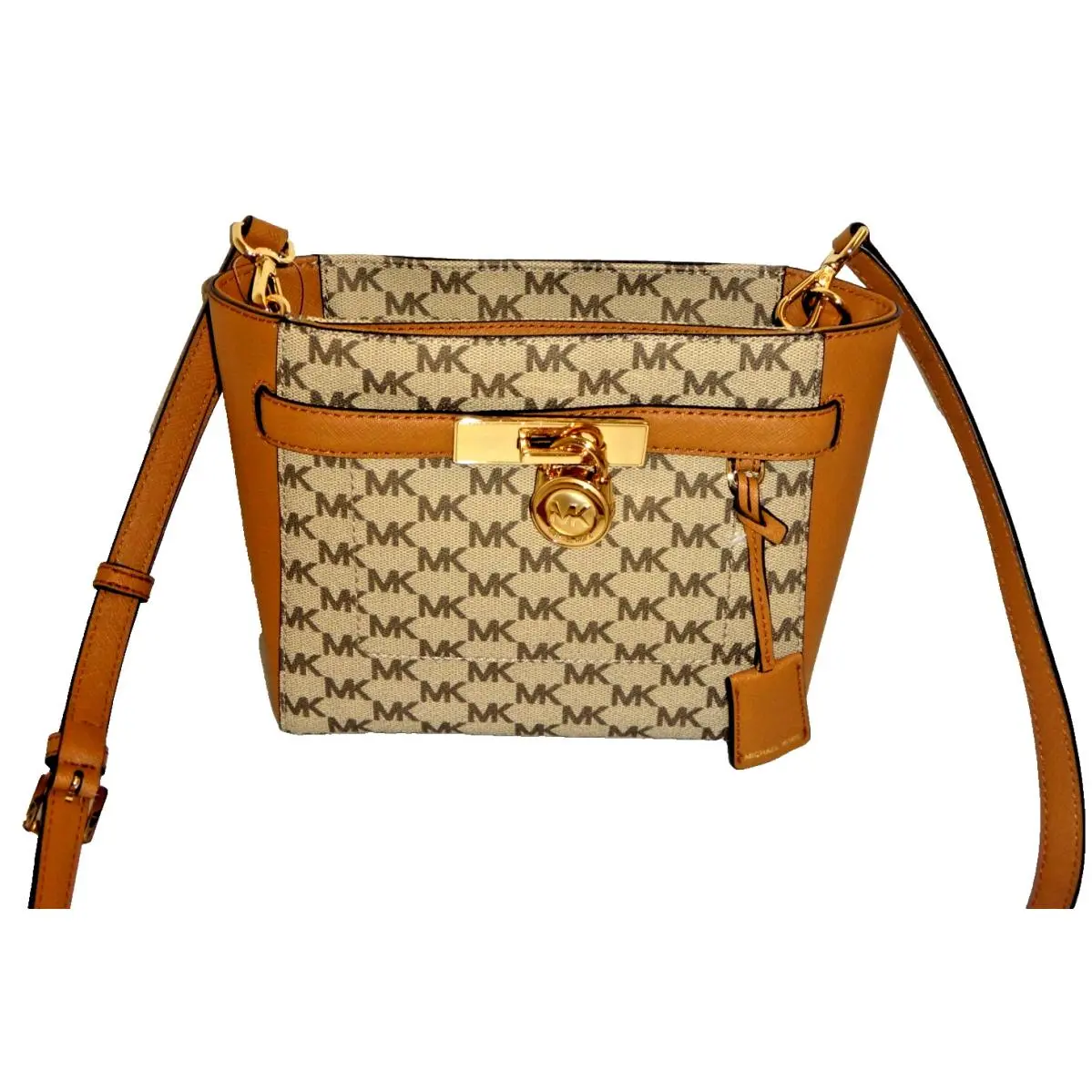 Michael Kors MK Signature Hamilton Traveler MD Messenger Bag Padlock 38H8XHXM2V
