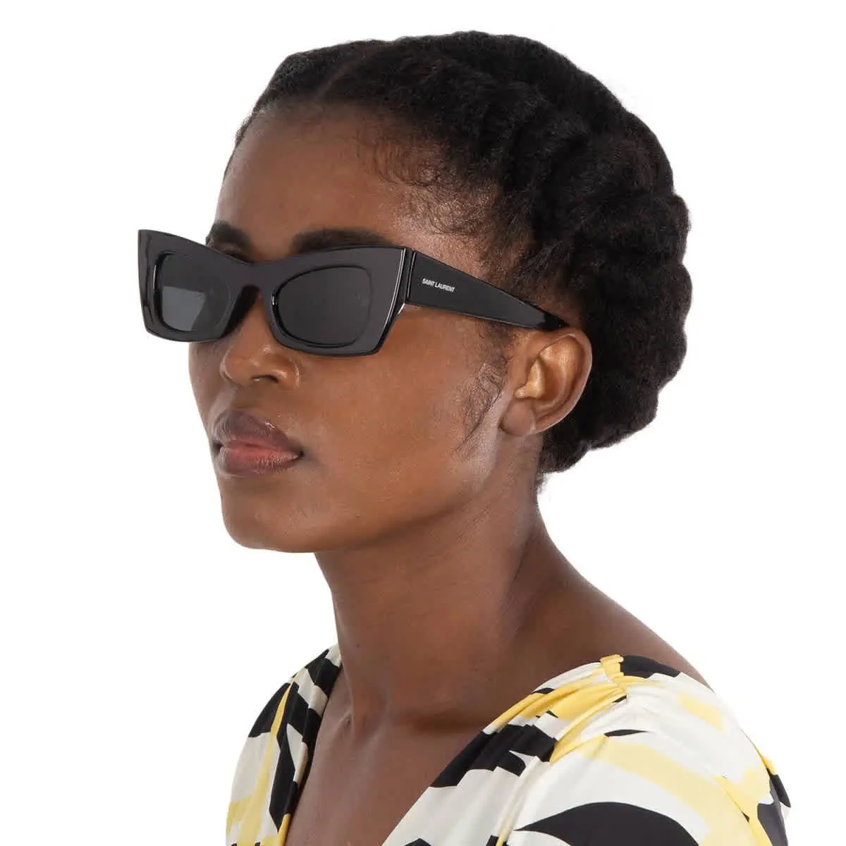 Saint Laurent Black Cat Eye Ladies Sunglasses SL 702 001 49 SL 702 001 49 by Yves Saint Laurent