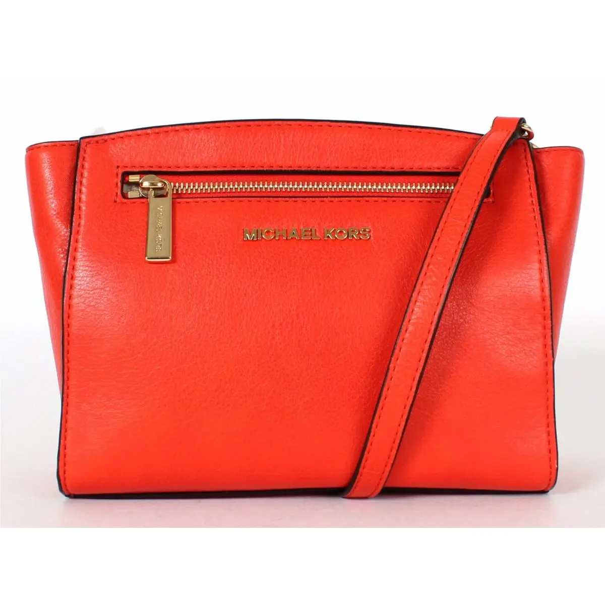 Michael Kors Mandarin Orange Sophie Leather Medium Messenger