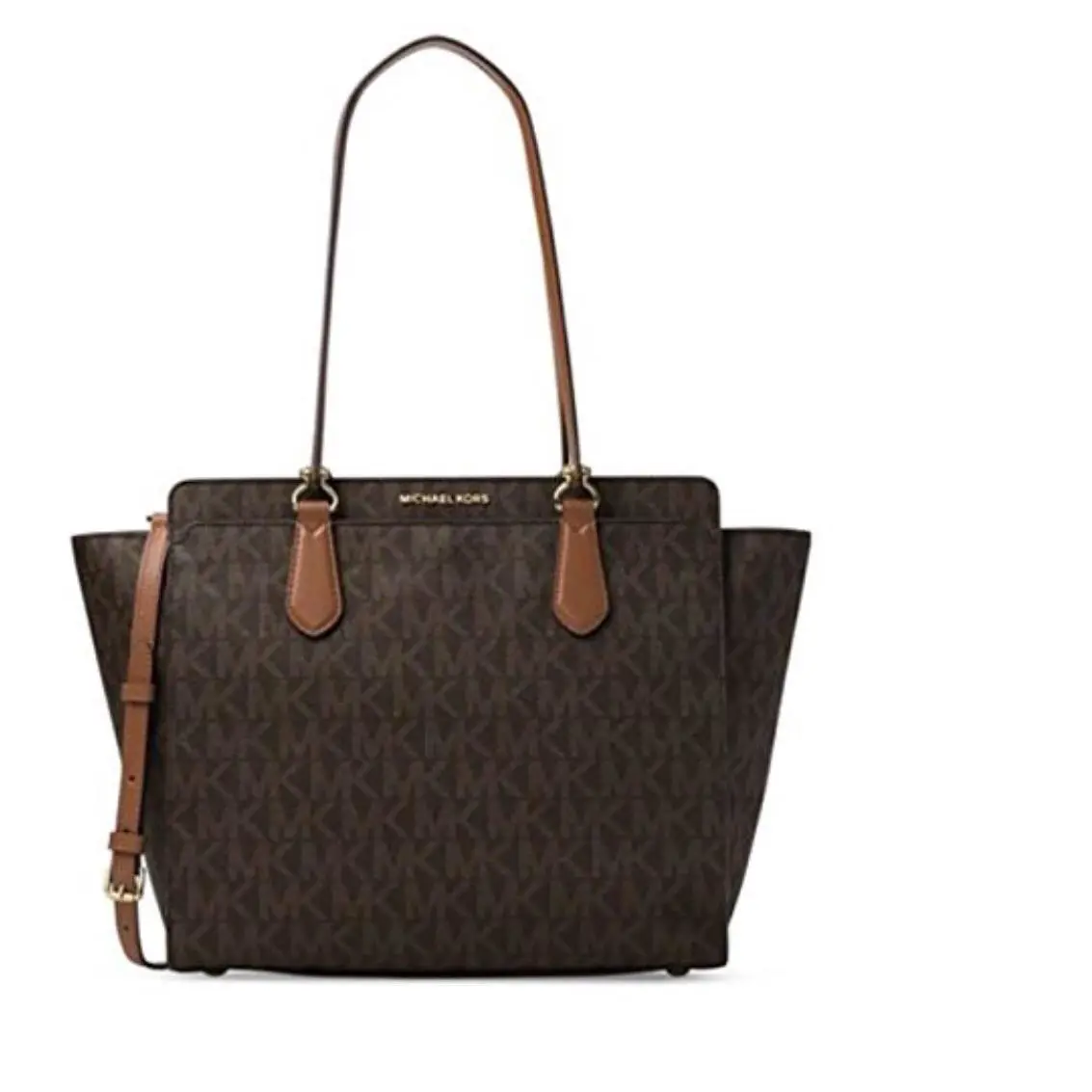 Michael Kors Dee Dee Large Convertible Logo Tote - Brown - 30F6GTWT4B- 200 - Brown