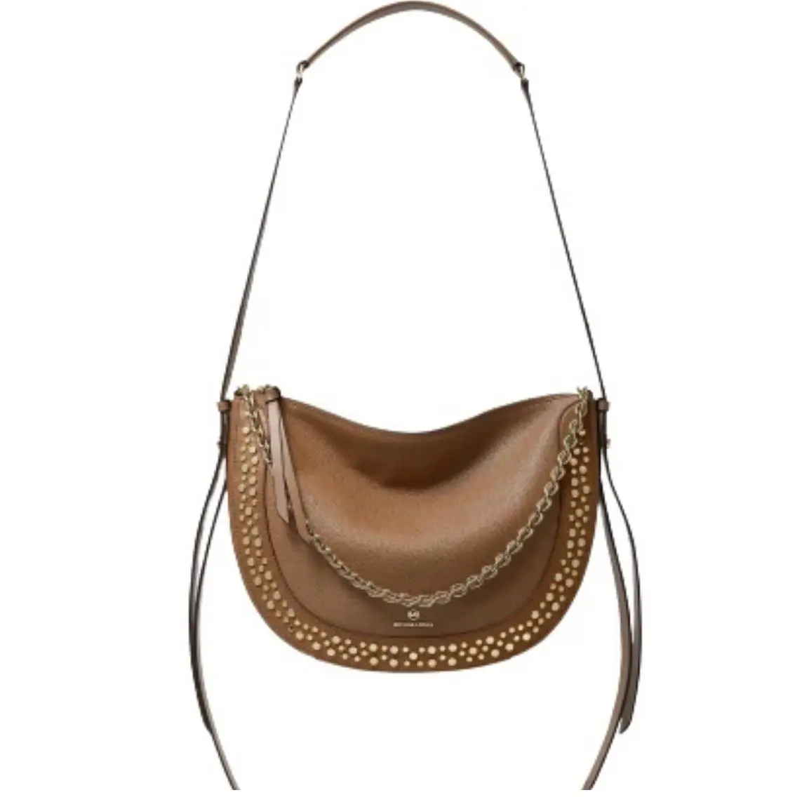 Michael Kors Jagger Large Embellished Pebble Leather Messenger Luggage