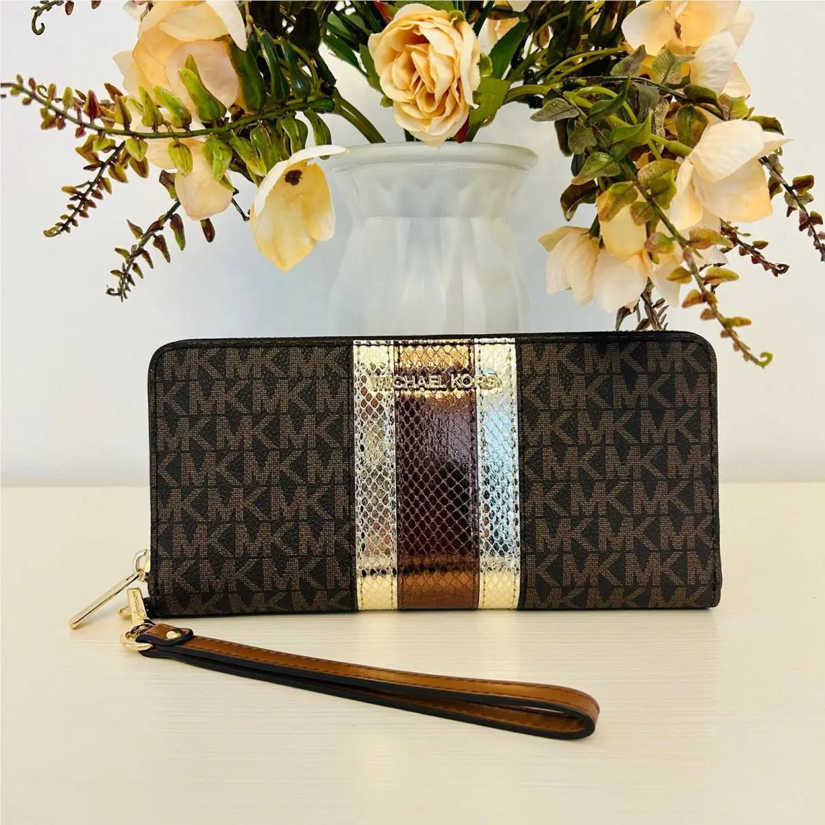Michael Kors Jet Set Large Continental Wallet Brown
