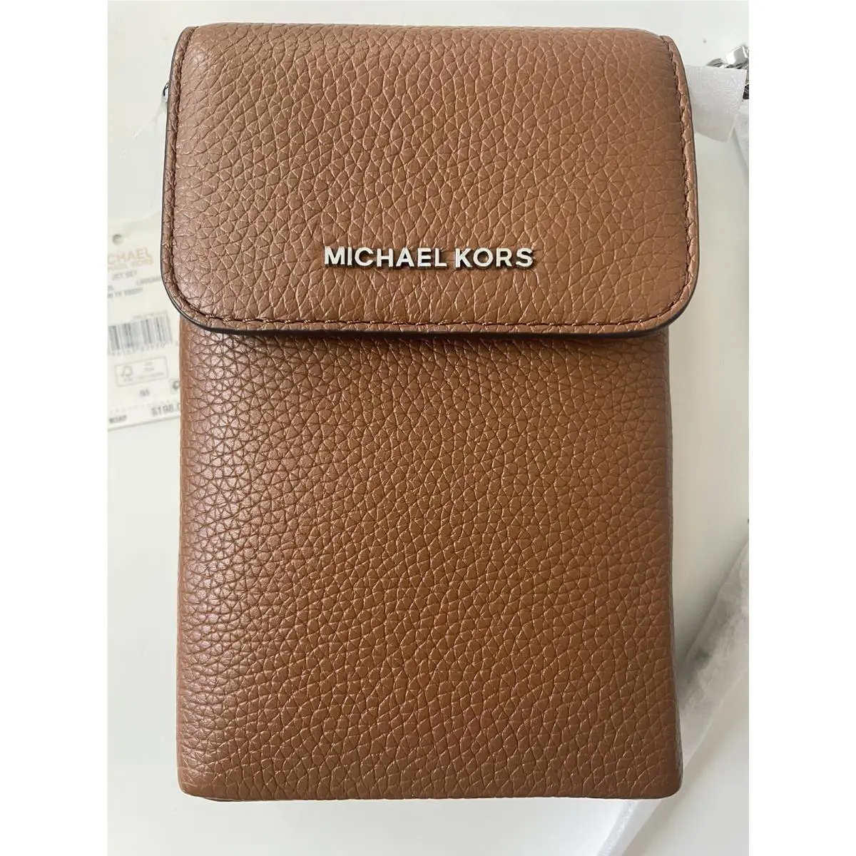 Michael Kors Jet Set Small NS Top Handle Chain Crossbody Bag Luggage Brown