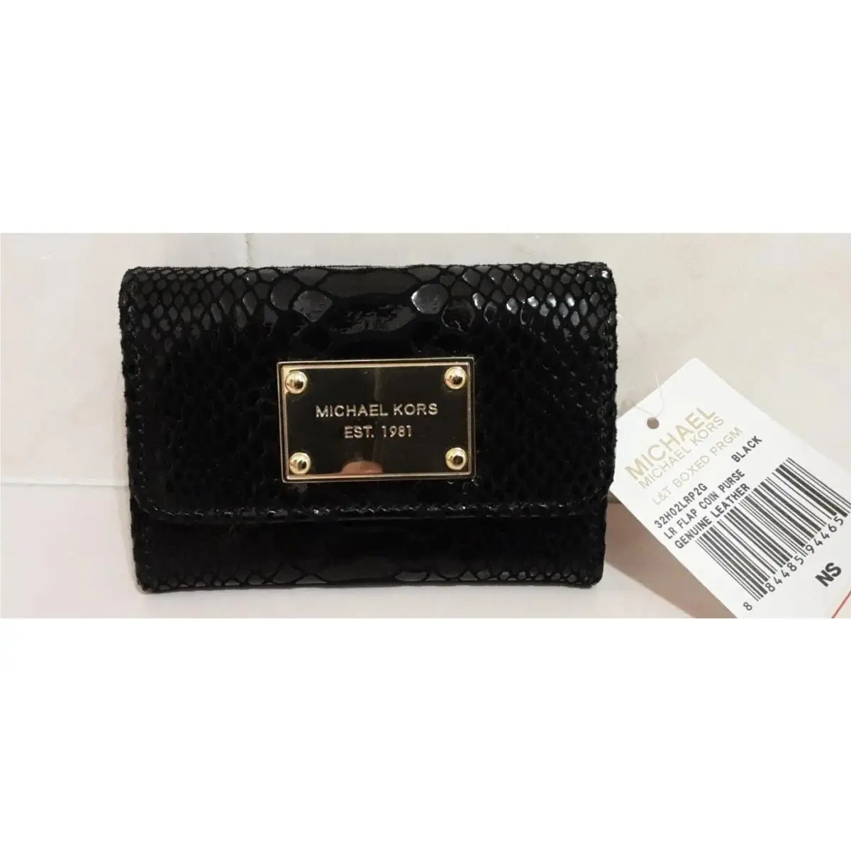 Kors Signature Jet Set Small Coin Purse Black